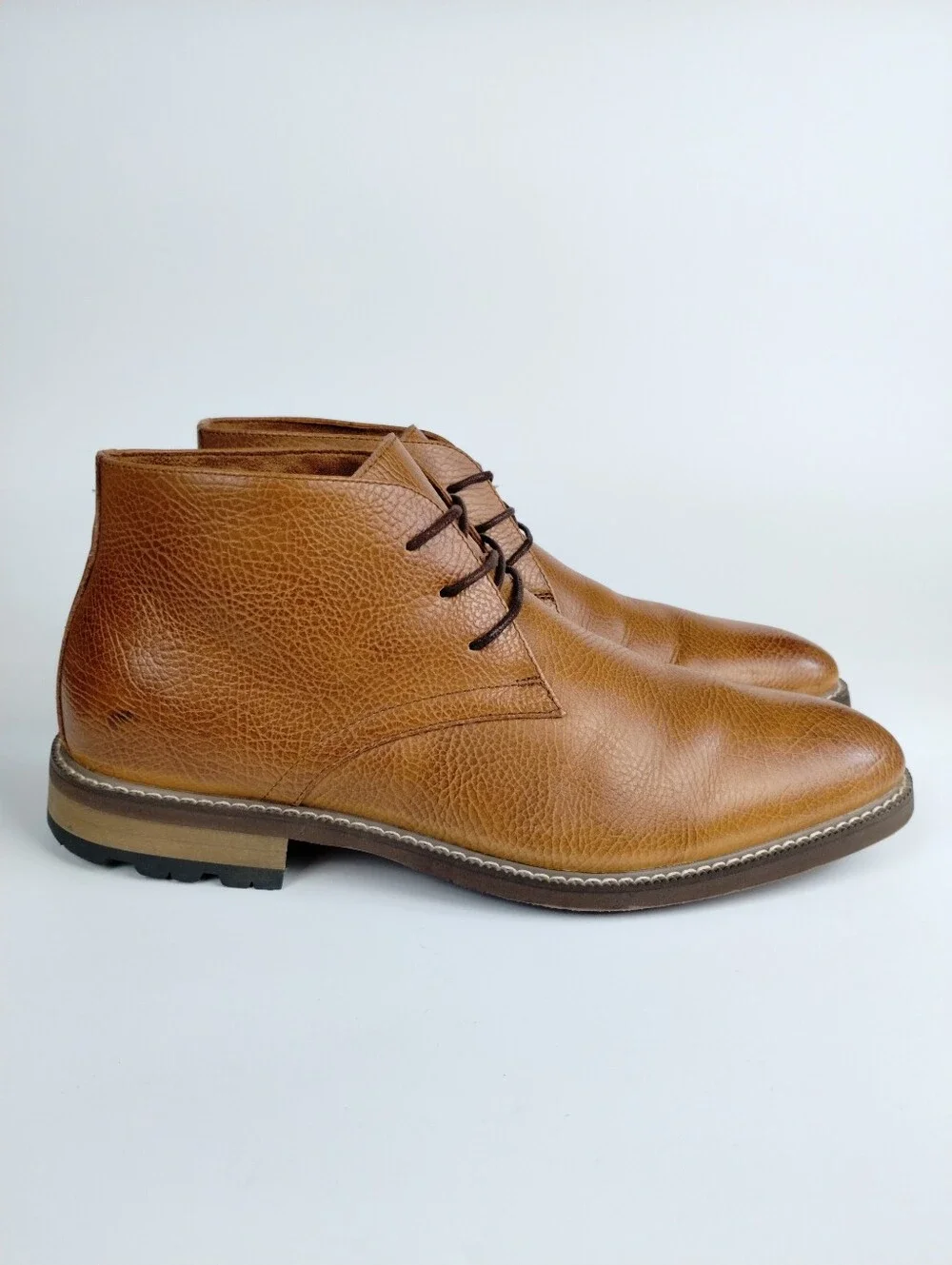 Carlo Morandi Classic Chukka Boots Leather Shoes Mid English Tan Mens Sz 9 D